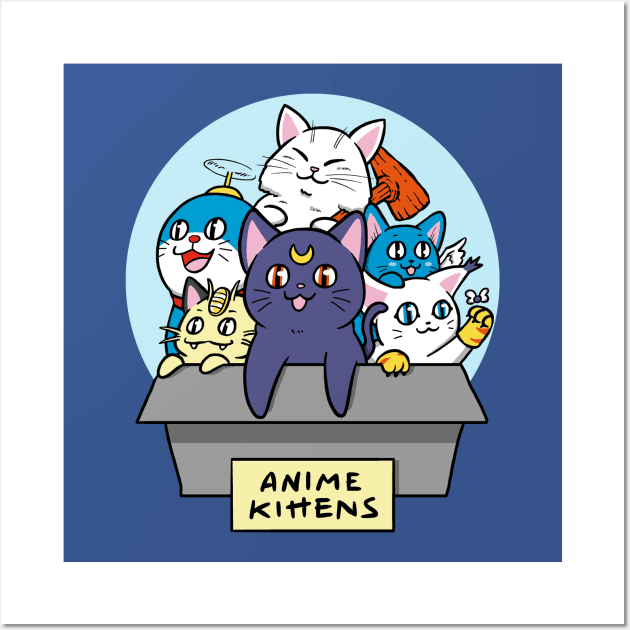 Anime Kittens Wall Art by Andriu